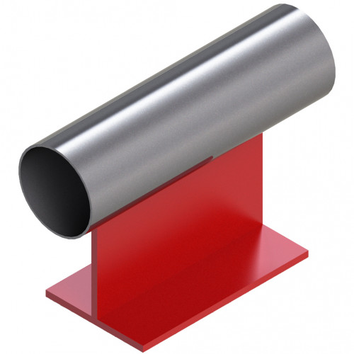 Опора неподвижная приварная тавровая для тепловых сетей исп. Б22 09Г2С 133х340х150 мм ОСТ 36-146-88 7 кг