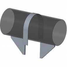 Опора неподвижная хомутовая для тепловых сетей ТС-659.00.00-09 219х40х100 мм Серия 5.903-13 выпуск 7-95 1,5 кг