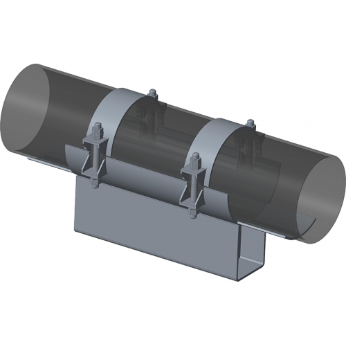 Опора неподвижная бугельная с корпусом для тепловых сетей ТС-671.00.00 530х380х340х200 мм Серия 5.903-13 выпуск 7-95 73,9 кг