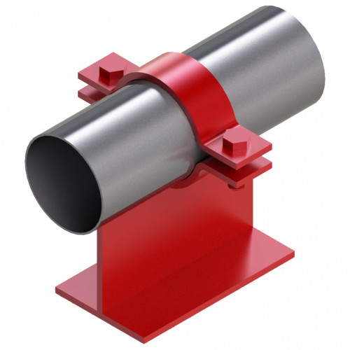 Опора неподвижная хомутовая тавровая для тепловых сетей исп. А11 ВСт3 76х100х170х106 мм ОСТ 36-146-88 2,7 кг