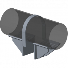 Опора неподвижная хомутовая с дополнительными упорами для тепловых сетей ТС-669.00.00 273х137х246 мм Серия 5.903-13 выпуск 7-95 9,8 кг