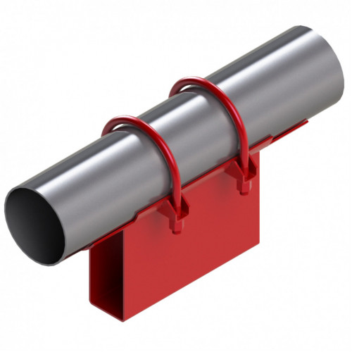 Опора неподвижная хомутовая корпусная для тепловых сетей исп. А12 / АС12 09Г2С 159х80х340х101 мм ОСТ 36-146-88 8,4 кг