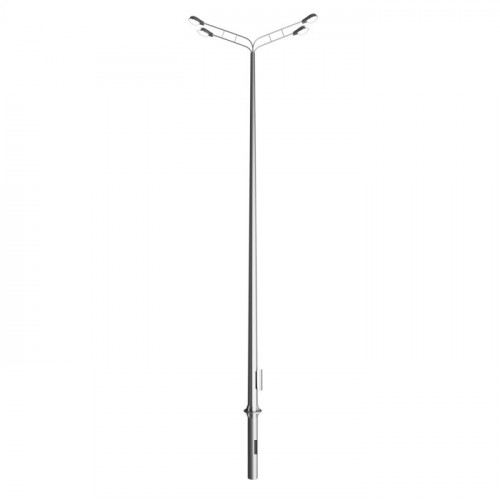 Опора освещения силовая граненая фланцевая круглая МСО-ФГ-24-9-01-ц 09Г2С 150х425х9 мм